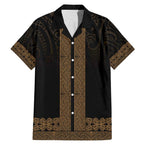 New Zealand Maori Kowhaiwhai Family Matching Mermaid Dress and Hawaiian Shirt Parauri Maui and Mangopare