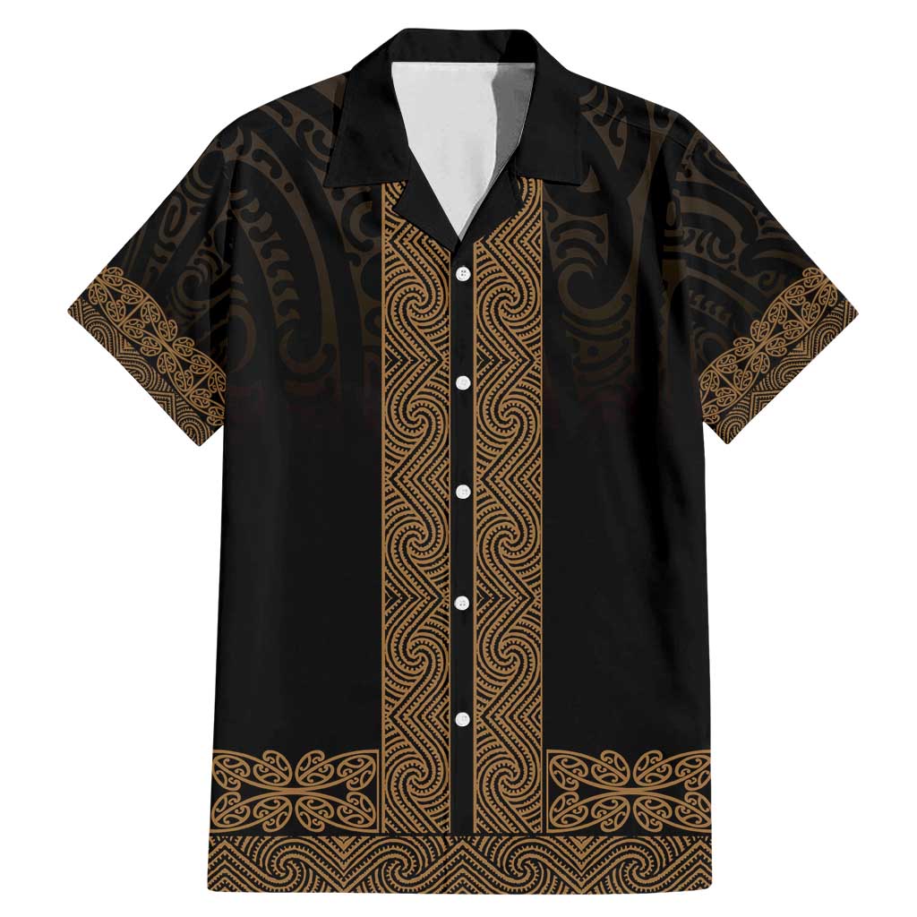 New Zealand Maori Kowhaiwhai Family Matching Mermaid Dress and Hawaiian Shirt Parauri Maui and Mangopare