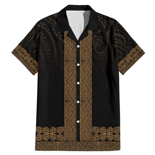 New Zealand Maori Kowhaiwhai Family Matching Mermaid Dress and Hawaiian Shirt Parauri Maui and Mangopare