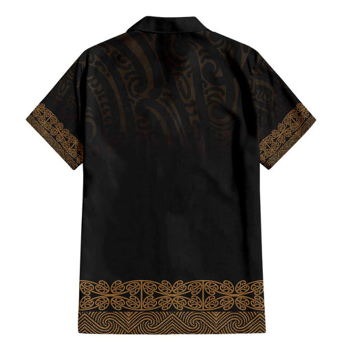 New Zealand Maori Kowhaiwhai Family Matching Mermaid Dress and Hawaiian Shirt Parauri Maui and Mangopare