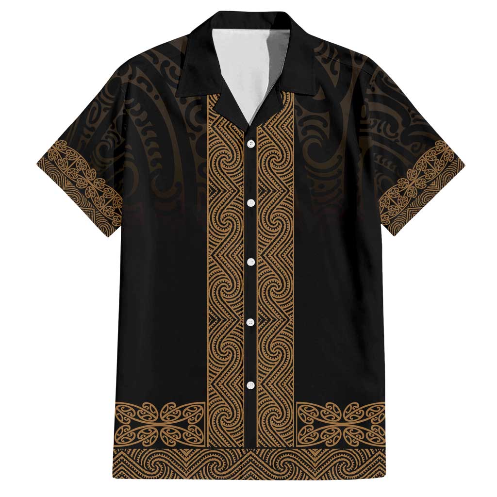 New Zealand Maori Kowhaiwhai Family Matching Puletasi and Hawaiian Shirt Parauri Maui and Mangopare