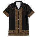 New Zealand Maori Kowhaiwhai Family Matching Tank Maxi Dress and Hawaiian Shirt Parauri Maui and Mangopare