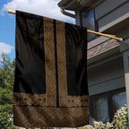New Zealand Maori Kowhaiwhai Garden Flag Parauri Maui and Mangopare