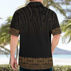 New Zealand Maori Kowhaiwhai Hawaiian Shirt Parauri Maui and Mangopare