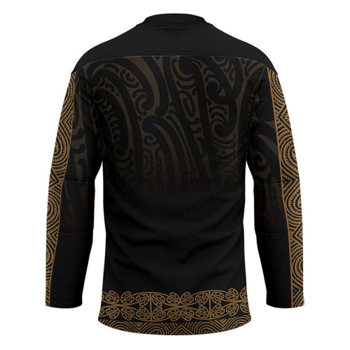 New Zealand Maori Kowhaiwhai Hockey Jersey Parauri Maui and Mangopare - Aussie Hoodie