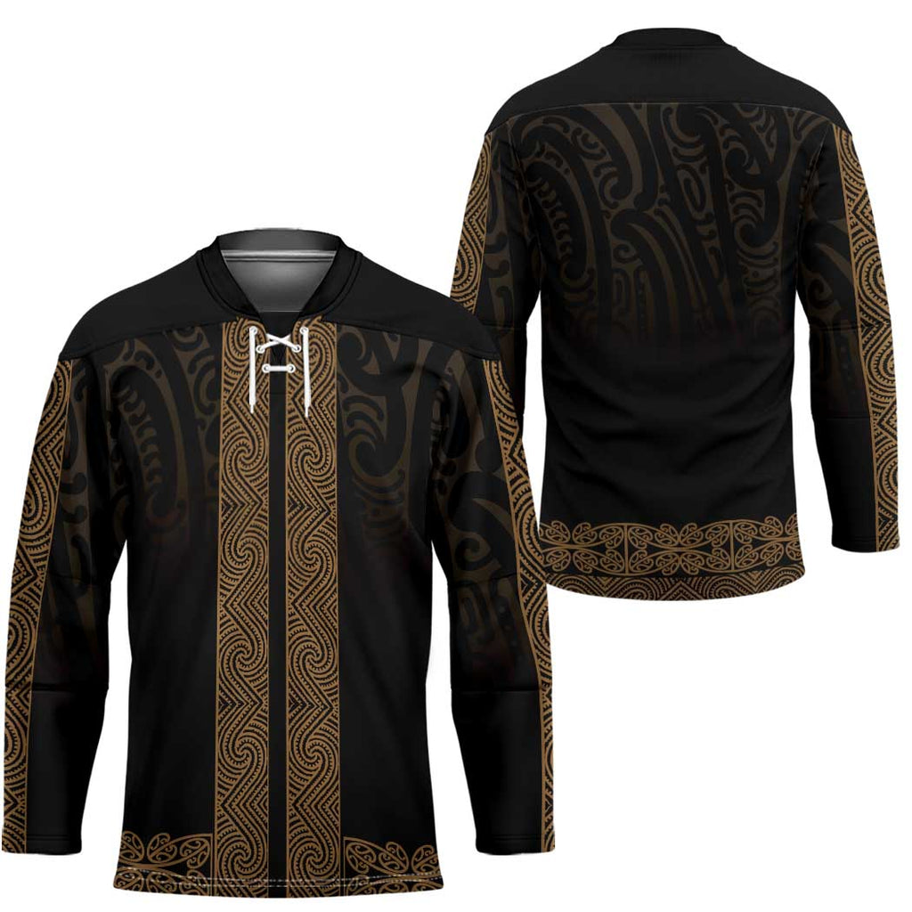 New Zealand Maori Kowhaiwhai Hockey Jersey Parauri Maui and Mangopare - Aussie Hoodie