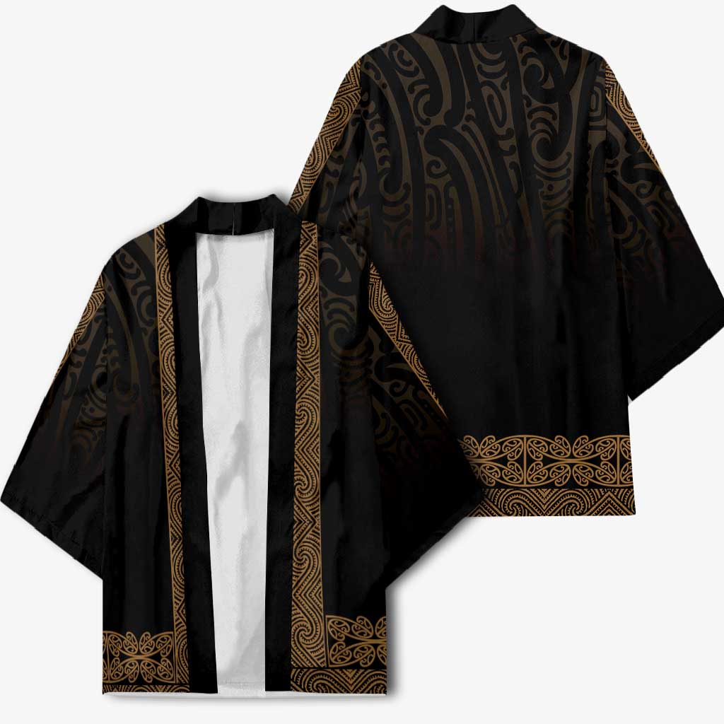 New Zealand Maori Kowhaiwhai Kimono Parauri Maui and Mangopare - Aussie Hoodie