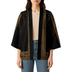 New Zealand Maori Kowhaiwhai Kimono Parauri Maui and Mangopare - Aussie Hoodie