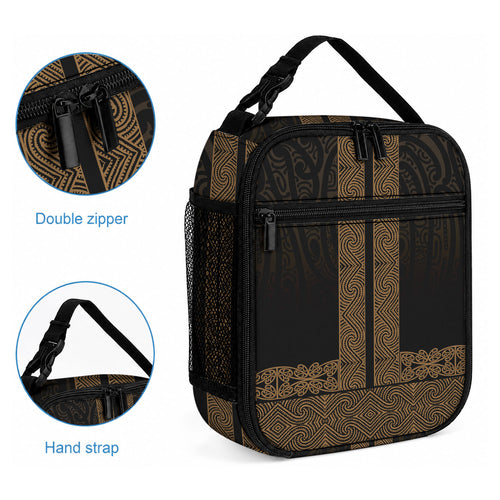 New Zealand Maori Kowhaiwhai Lunch Bag Parauri Maui and Mangopare