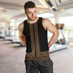 New Zealand Maori Kowhaiwhai Men Tank Top Parauri Maui and Mangopare