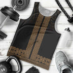 New Zealand Maori Kowhaiwhai Men Tank Top Parauri Maui and Mangopare