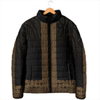 New Zealand Maori Kowhaiwhai Padded Jacket Parauri Maui and Mangopare - Aussie Hoodie