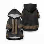 New Zealand Maori Kowhaiwhai Pet Hoodie Parauri Maui and Mangopare