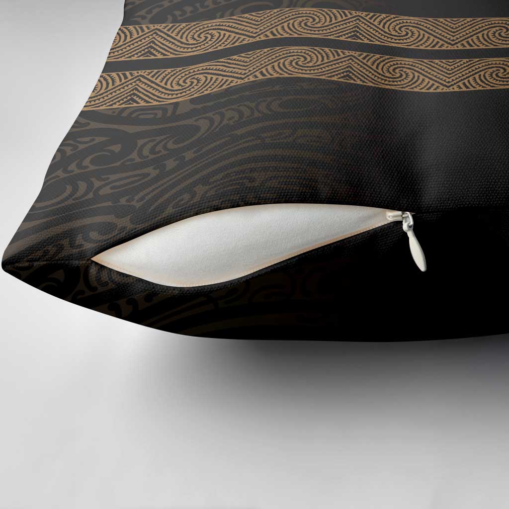 New Zealand Maori Kowhaiwhai Pillow Cover Parauri Maui and Mangopare - Aussie Hoodie