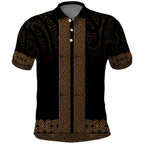New Zealand Maori Kowhaiwhai Polo Shirt Parauri Maui and Mangopare