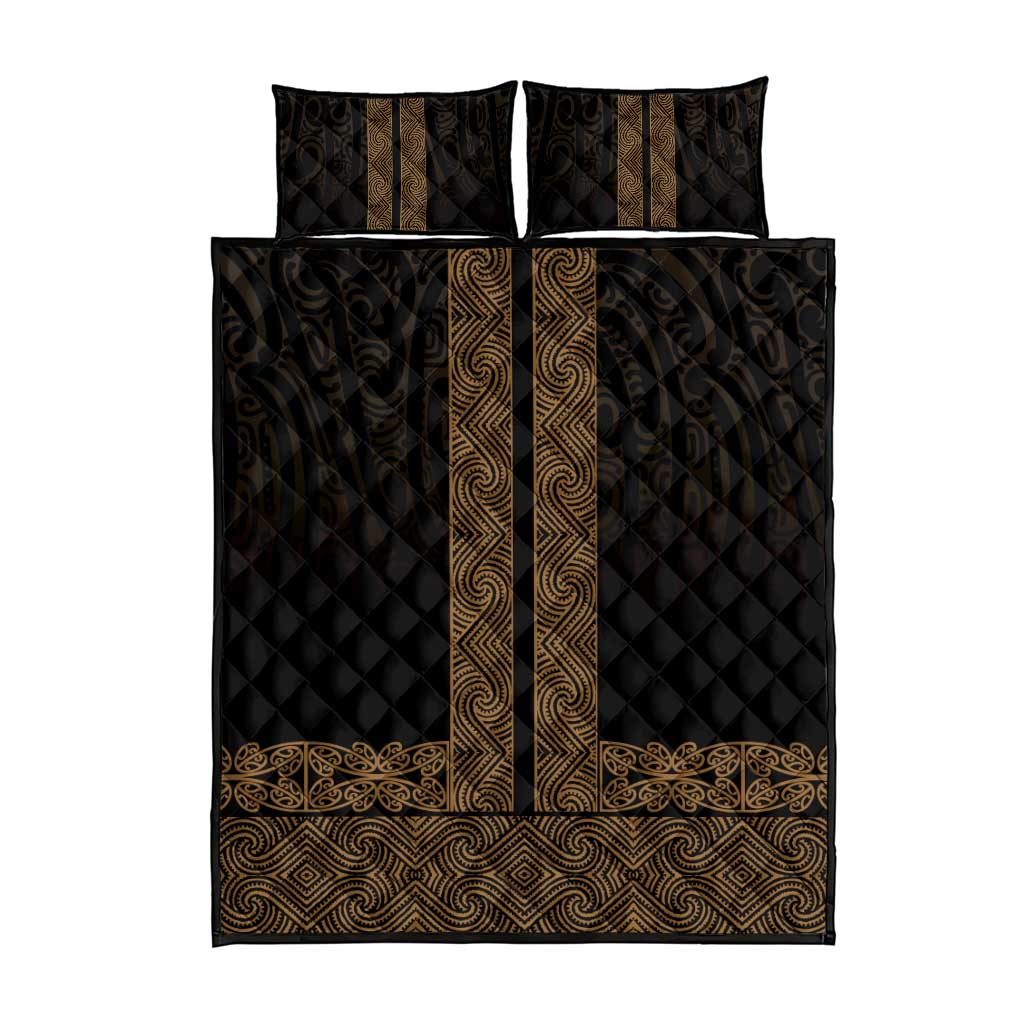 New Zealand Maori Kowhaiwhai Quilt Bed Set Parauri Maui and Mangopare