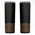New Zealand Maori Kowhaiwhai Skinny Tumbler Parauri Maui and Mangopare