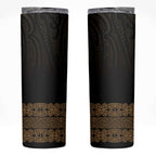 New Zealand Maori Kowhaiwhai Skinny Tumbler Parauri Maui and Mangopare
