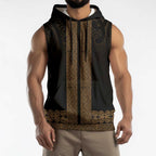 New Zealand Maori Kowhaiwhai Sleeveless Hoodie Parauri Maui and Mangopare - Aussie Hoodie