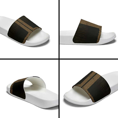 New Zealand Maori Kowhaiwhai Slide Sandals Parauri Maui and Mangopare - Aussie Hoodie