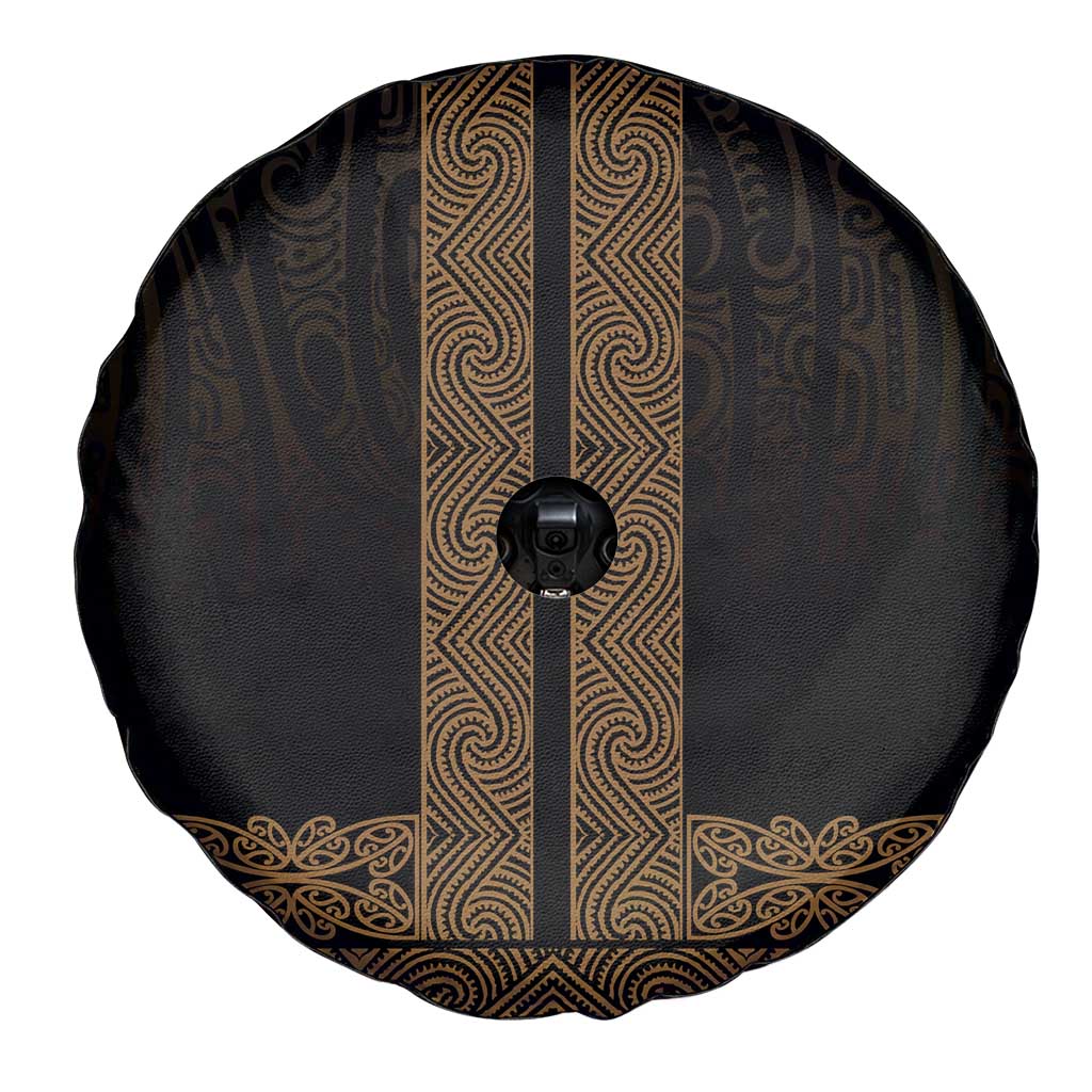 New Zealand Maori Kowhaiwhai Spare Tire Cover Parauri Maui and Mangopare