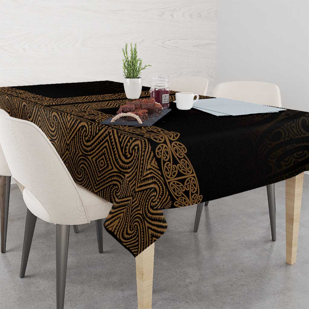 New Zealand Maori Kowhaiwhai Tablecloth Parauri Maui and Mangopare