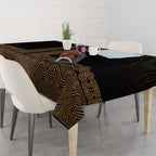 New Zealand Maori Kowhaiwhai Tablecloth Parauri Maui and Mangopare