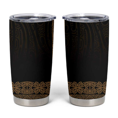 New Zealand Maori Kowhaiwhai Tumbler Cup Parauri Maui and Mangopare