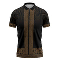 New Zealand Maori Kowhaiwhai Zipper Polo Shirt Parauri Maui and Mangopare - Aussie Hoodie