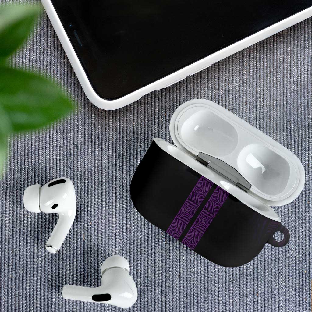 New Zealand Maori Kowhaiwhai AirPods Case Waiporoporo Maui and Mangopare - Aussie Hoodie