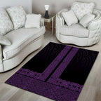 New Zealand Maori Kowhaiwhai Area Rug Waiporoporo Maui and Mangopare