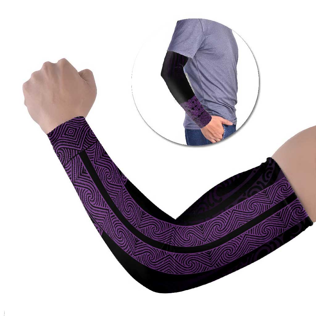 New Zealand Maori Kowhaiwhai Arm Sleeves Waiporoporo Maui and Mangopare - Aussie Hoodie