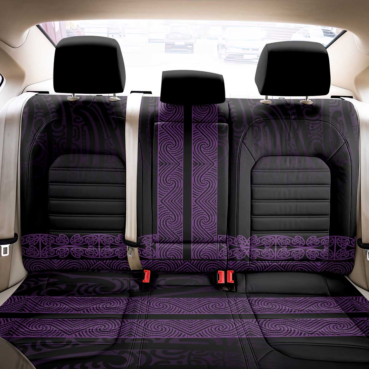 New Zealand Maori Kowhaiwhai Back Car Seat Cover Waiporoporo Maui and Mangopare