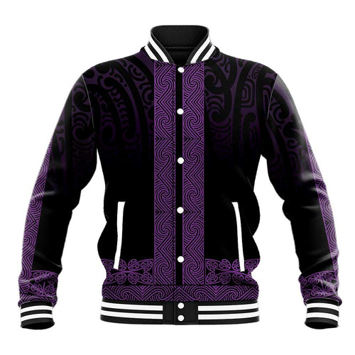 New Zealand Maori Kowhaiwhai Baseball Jacket Waiporoporo Maui and Mangopare