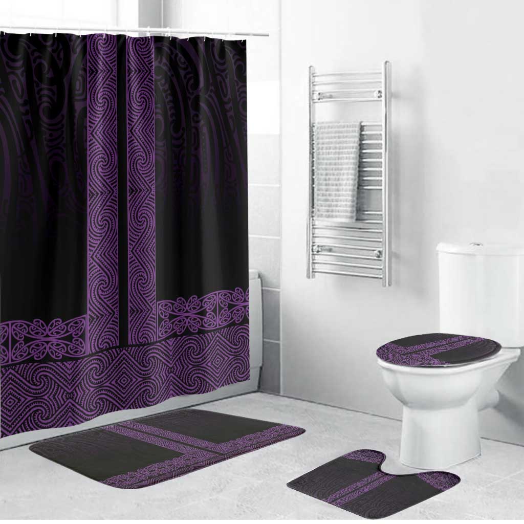 New Zealand Maori Kowhaiwhai Bathroom Set Waiporoporo Maui and Mangopare - Aussie Hoodie