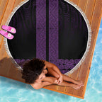 New Zealand Maori Kowhaiwhai Beach Blanket Waiporoporo Maui and Mangopare