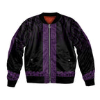 New Zealand Maori Kowhaiwhai Bomber Jacket Waiporoporo Maui and Mangopare