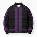 New Zealand Maori Kowhaiwhai Bomber Puffer Jacket Waiporoporo Maui and Mangopare - Aussie Hoodie