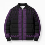 New Zealand Maori Kowhaiwhai Bomber Puffer Jacket Waiporoporo Maui and Mangopare - Aussie Hoodie