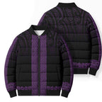 New Zealand Maori Kowhaiwhai Bomber Puffer Jacket Waiporoporo Maui and Mangopare - Aussie Hoodie