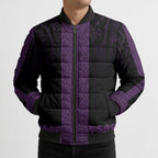 New Zealand Maori Kowhaiwhai Bomber Puffer Jacket Waiporoporo Maui and Mangopare - Aussie Hoodie