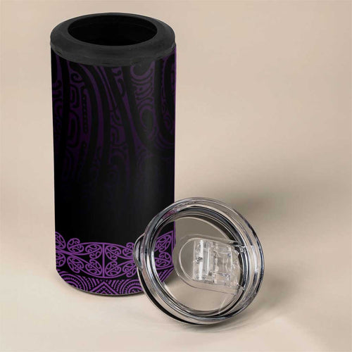 New Zealand Maori Kowhaiwhai 4 in 1 Can Cooler Tumbler Waiporoporo Maui and Mangopare