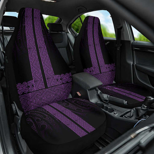 New Zealand Maori Kowhaiwhai Car Seat Cover Waiporoporo Maui and Mangopare