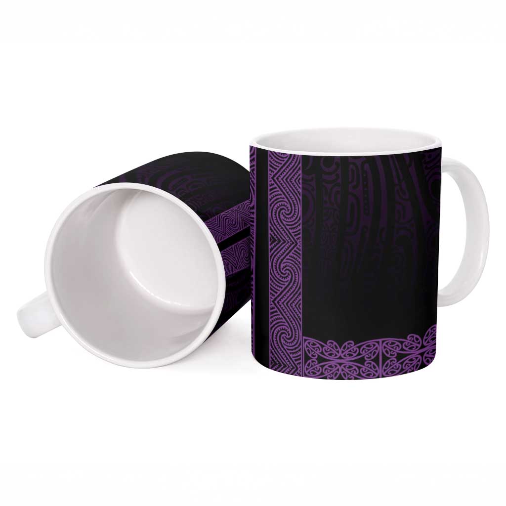 New Zealand Maori Kowhaiwhai Ceramic Mug Waiporoporo Maui and Mangopare - Aussie Hoodie