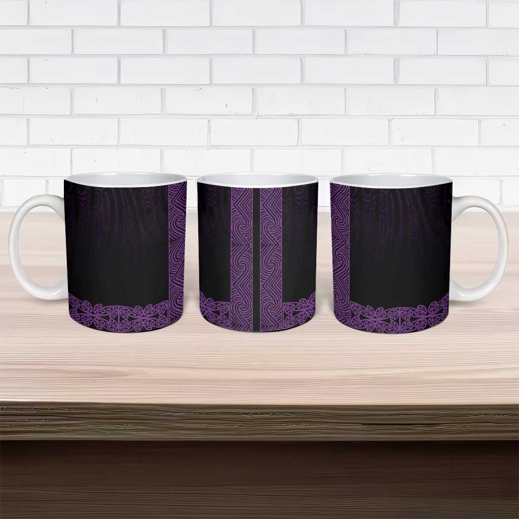 New Zealand Maori Kowhaiwhai Ceramic Mug Waiporoporo Maui and Mangopare - Aussie Hoodie