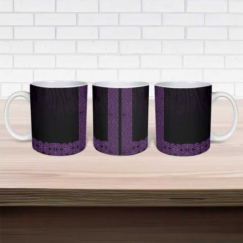 New Zealand Maori Kowhaiwhai Ceramic Mug Waiporoporo Maui and Mangopare - Aussie Hoodie