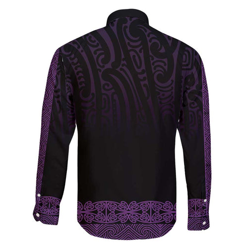 New Zealand Maori Kowhaiwhai Family Matching Long Sleeve Bodycon Dress and Hawaiian Shirt Waiporoporo Maui and Mangopare