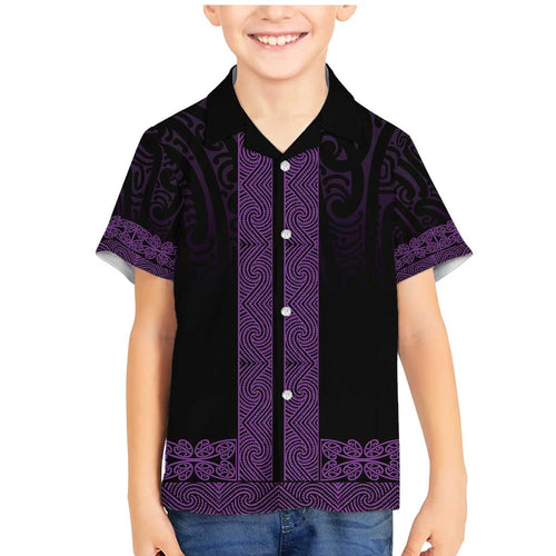 New Zealand Maori Kowhaiwhai Family Matching Mermaid Dress and Hawaiian Shirt Waiporoporo Maui and Mangopare