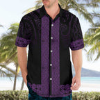 New Zealand Maori Kowhaiwhai Hawaiian Shirt Waiporoporo Maui and Mangopare