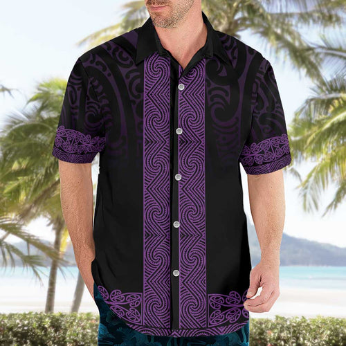 New Zealand Maori Kowhaiwhai Hawaiian Shirt Waiporoporo Maui and Mangopare